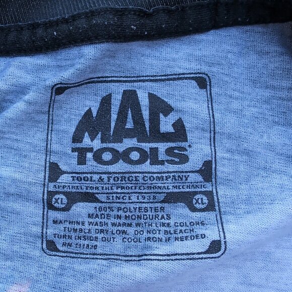 Mac Tools Grim Reaper Flame Graphic T-Shirt Black – Men’s XL - Picture 3 of 6